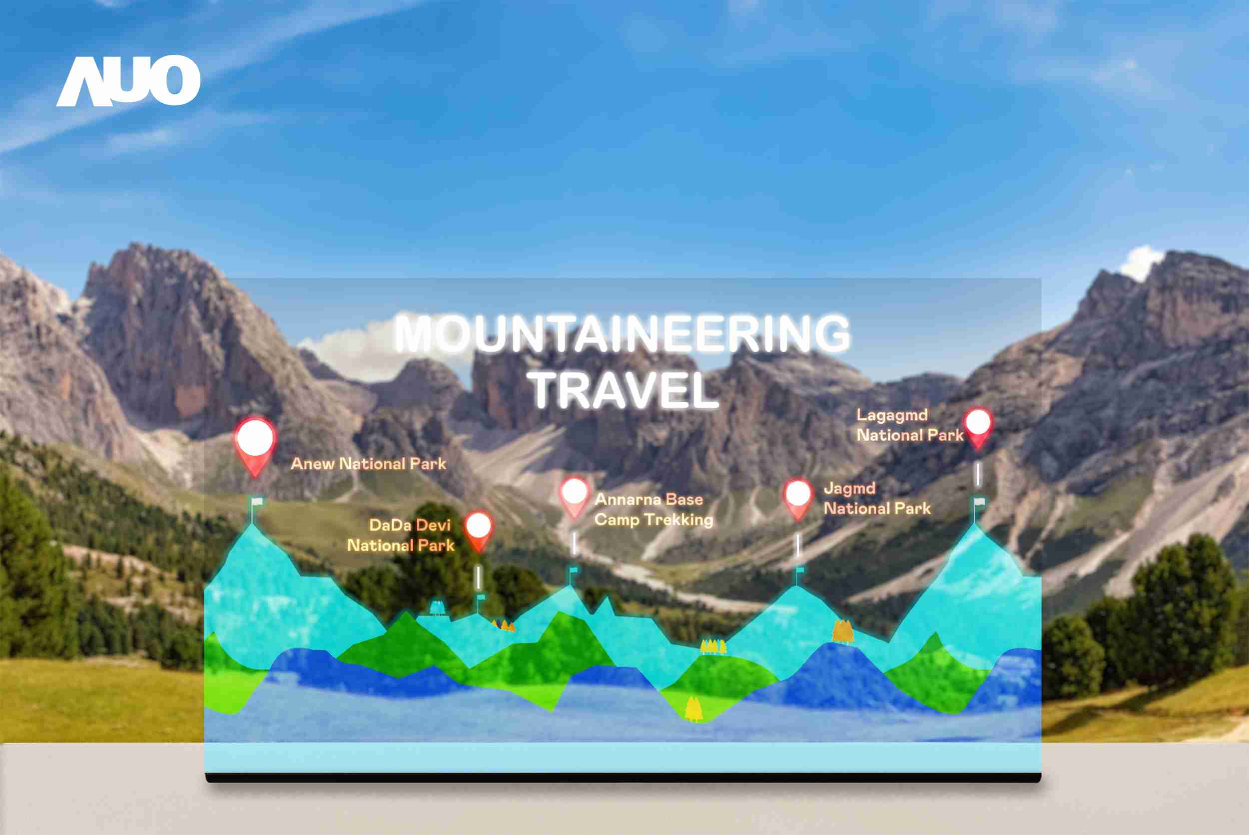 OBPay展示全球单片尺寸最大(*)42吋透明Micro LED显示器拼接而成的〝64吋透明Micro LED显示器〞，，，具备高透明度、、1,000 nits高亮度、、广色域、、采用三边无边框的无缝拼接等多重特色，，，，呈现超高清、、细腻画质而不遮挡后方视觉，，，，满足层峰需求，，，，可广泛运用于零售、、、艺术展览或商业空间等场域